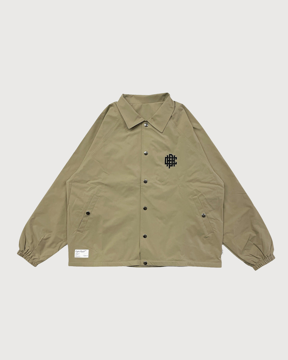 OVERLAP LOGO COACH JACKET - BEIGE - – Cph/Golf™︎