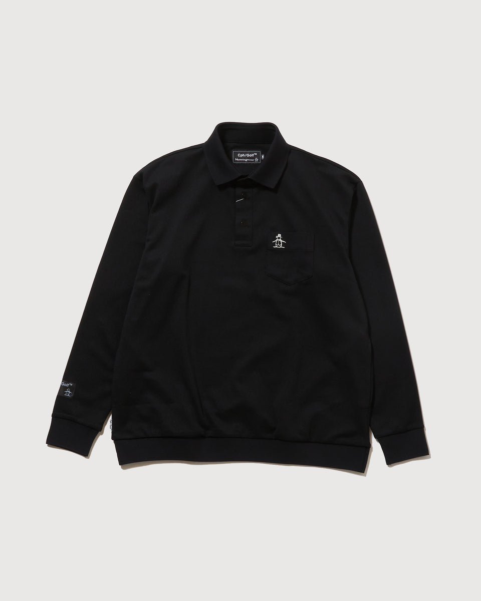 Munsingwear × Cph/Golf™️ #DRY TECH L/S POLO - BLACK - – Cph