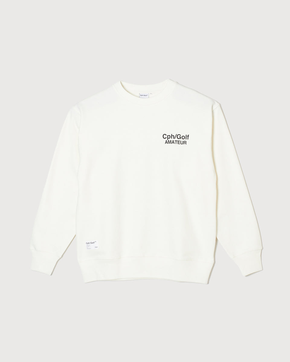 #Cph/Golf™️ AMATEUR CREW SWEAT - WHITE -