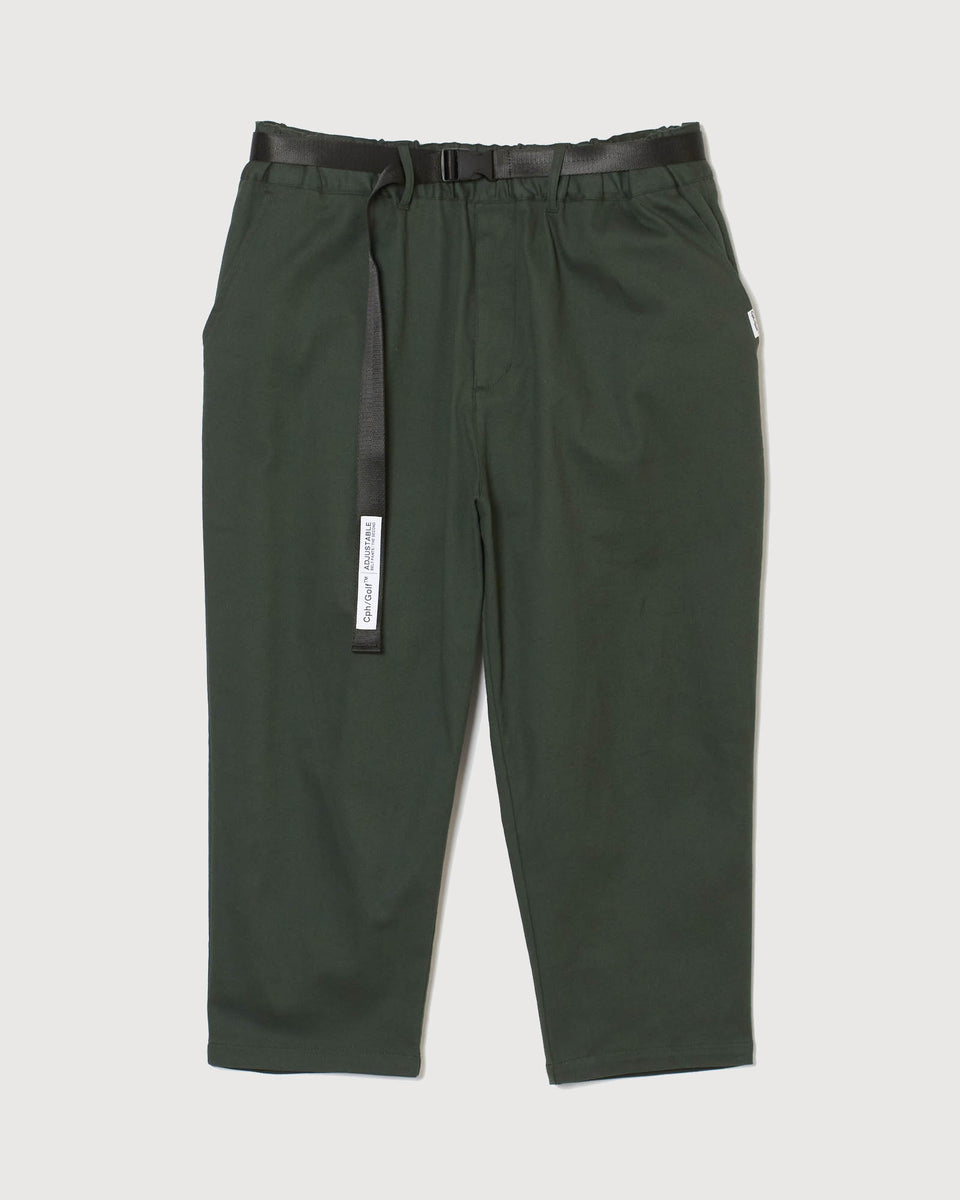 ADJUSTABLE CROPPED CHINO PANTS - GREEN - – Captains Helm Golf