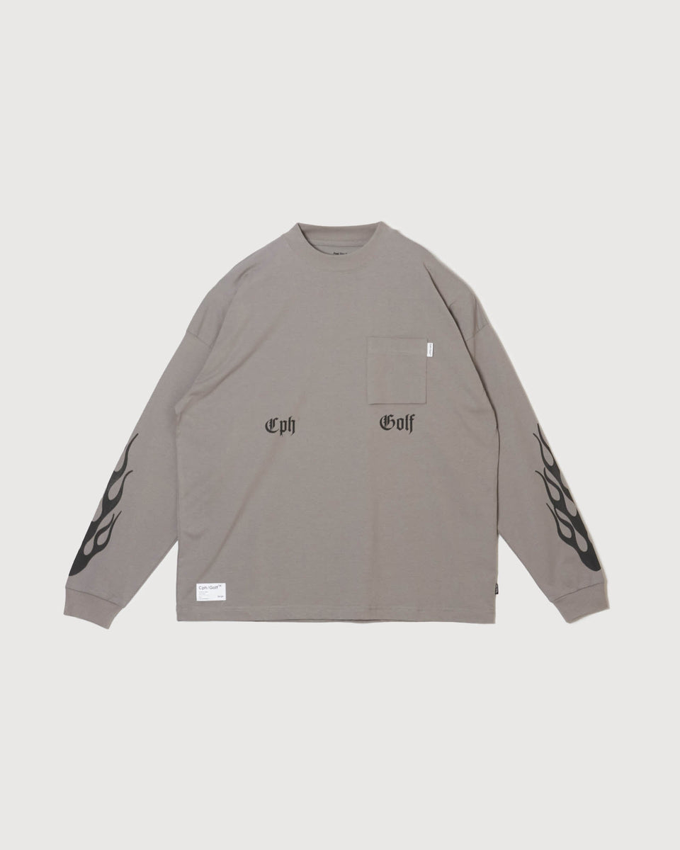 予約販売】SHELTECH® × Cph/Golf™️ #NASTY LOGO MOCK NECK LS TEE  