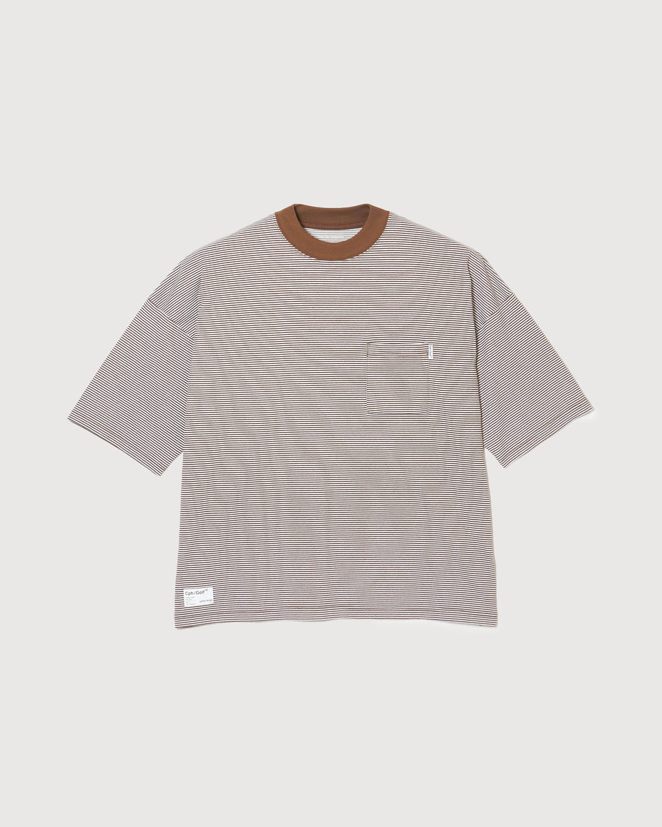 メンズウェア Captains Helm Golf MOCK NECK TEE BROWN メンズウェア Captains Helm Golf MOCK NECK TEE BROWN Cph/Golf