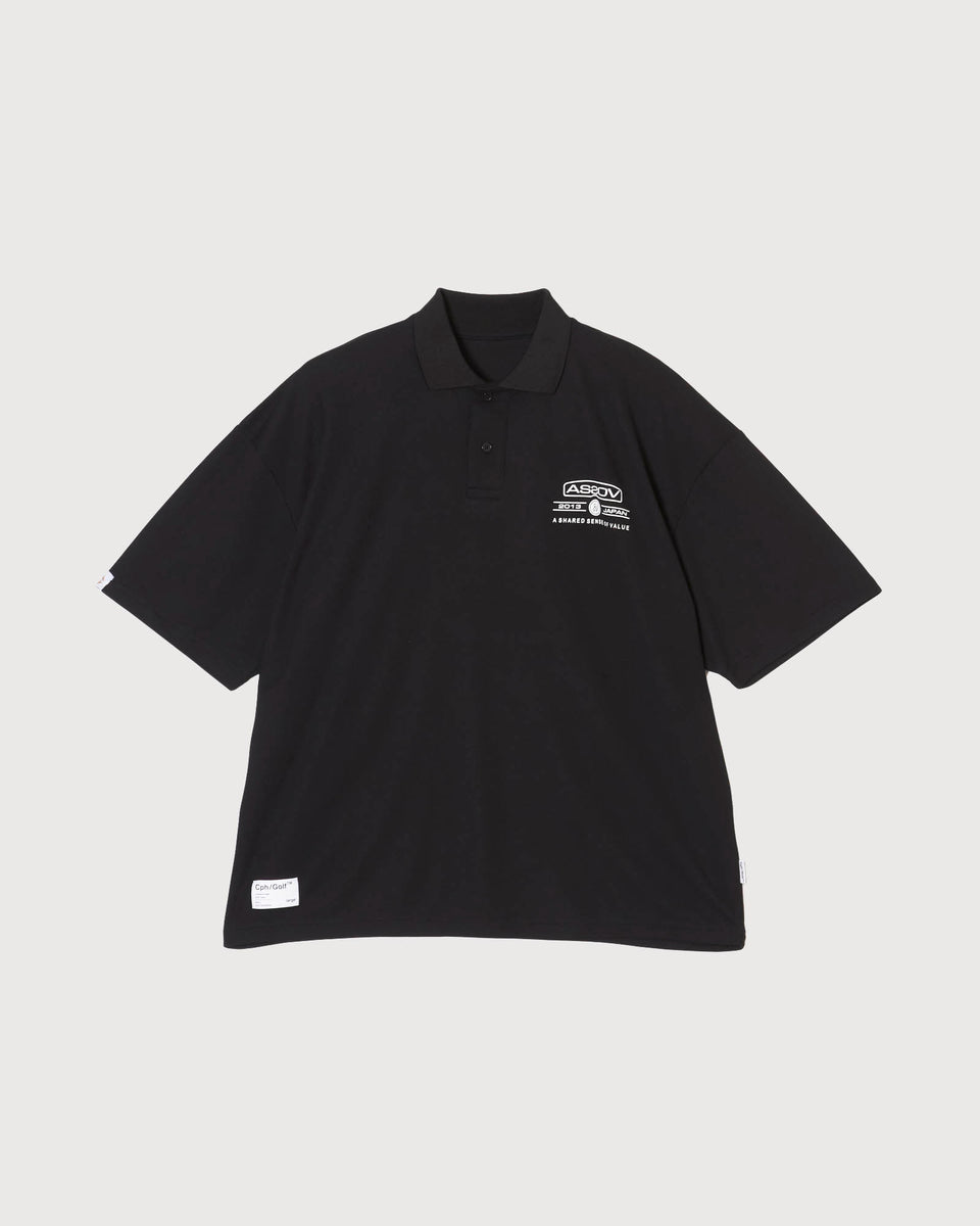 AS2OV × Cph/Golf™ Oversized S/S Polo AS2OV×Cph/Golf™ #OVERSIZED S/S POLO - BLACK - – Cph/Golf™︎