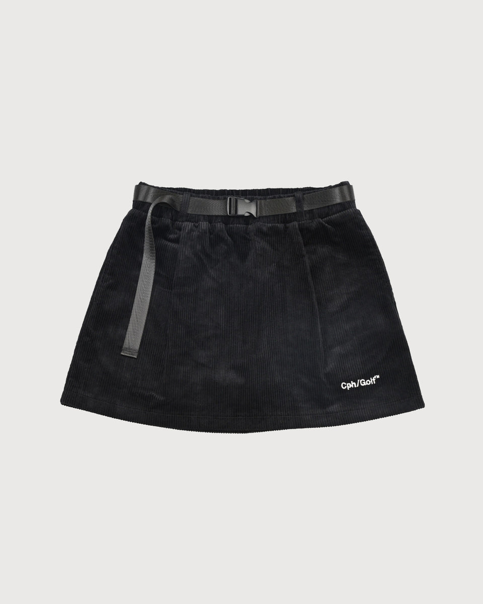 Cph/Golf™ コーデュロイショートパンツ ブラック ADJUSTABLE CORDUROY SHORTS - BLACK - – Cph/Golf™︎