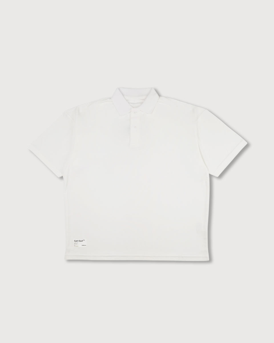 AS2OV × Cph/Golf™ #OVERSIZED S/S POLO - WHITE - – Cph/Golf™︎