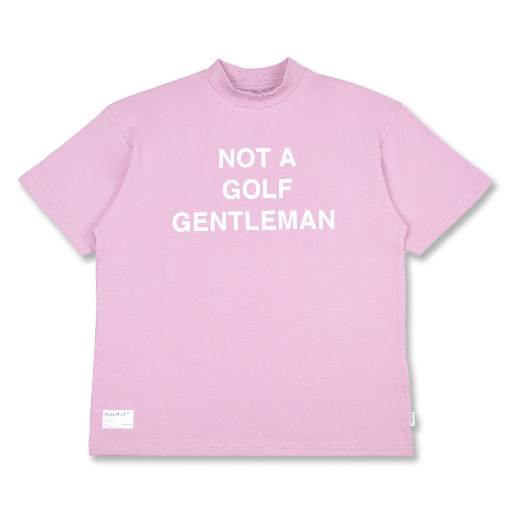 NOT A GOLF GENTLEMAN モックネック Tシャツ ピンク GENTLEMAN HALF MOCK NECK TEE PINK – Cph/Golf™︎
