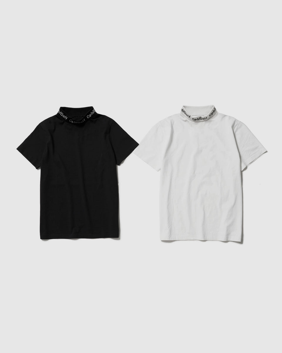 Captains Helm Golf MOCK NECK TEE 【BLACK】 CAPTAINS HELM GOLF #MOCK NECK TEE – Cph/Golf™︎