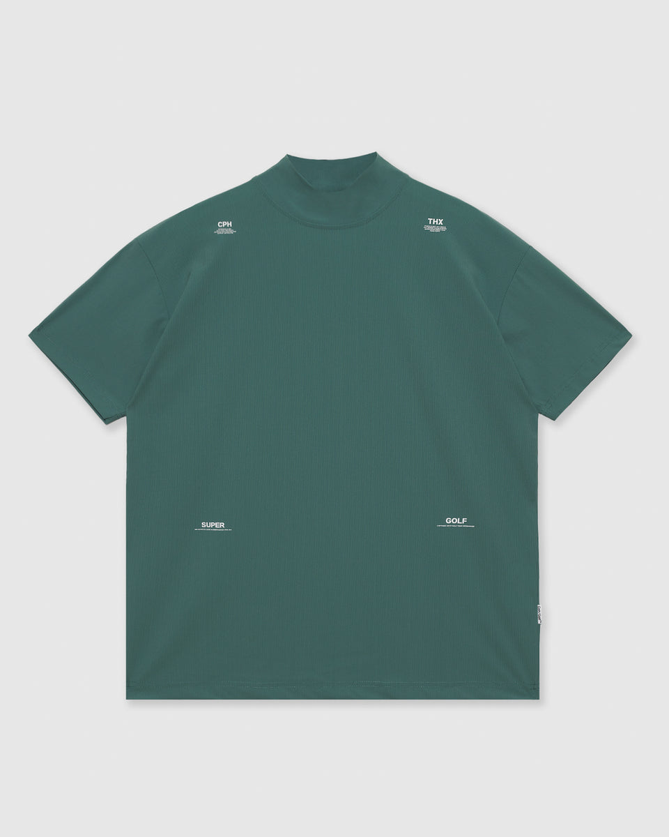 SUPERTHANKS × Cph/Golf™️ #QUICK DRY MOCK NECK TEE - GREEN -