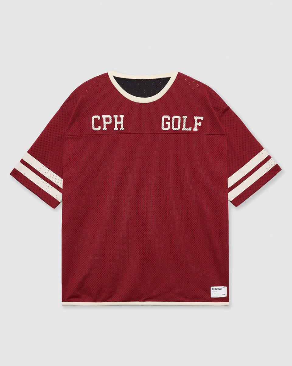 Cph/Golf™️ #NAGG DOUBLE MESH TEE - BURGUNDY - – Captains