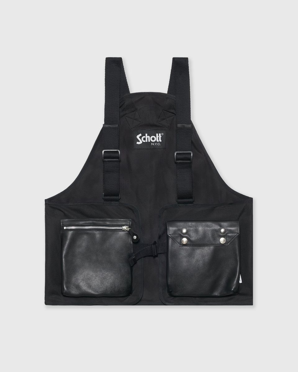 SCHOTT × CAPTAINS HELM GOLF #GOLF VEST - BLACK