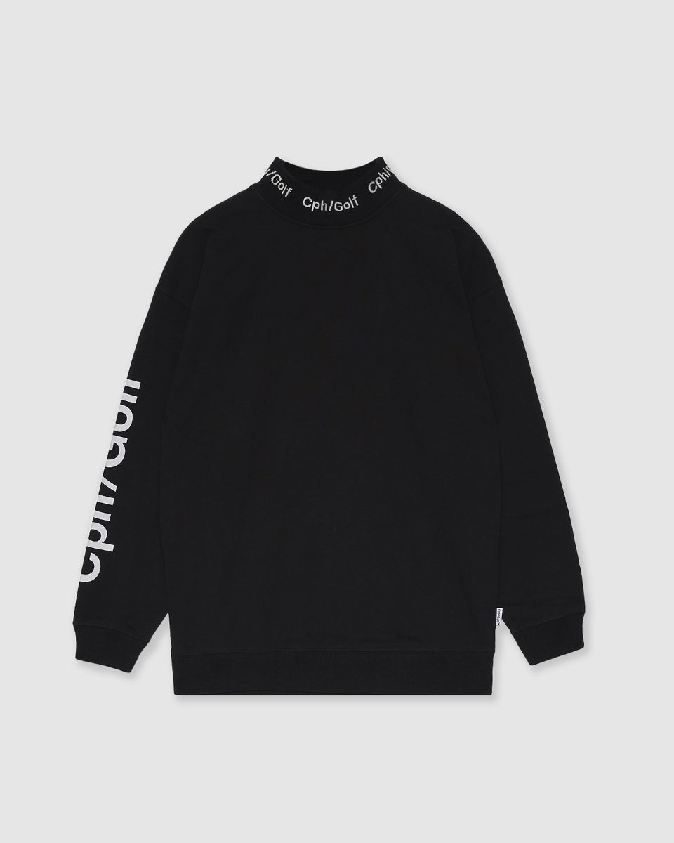 美品　cph golf モックネック　黒 レディース WOMENS】#JACQUARD MOCK L/S TEE - BLACK - – Cph/Golf™︎