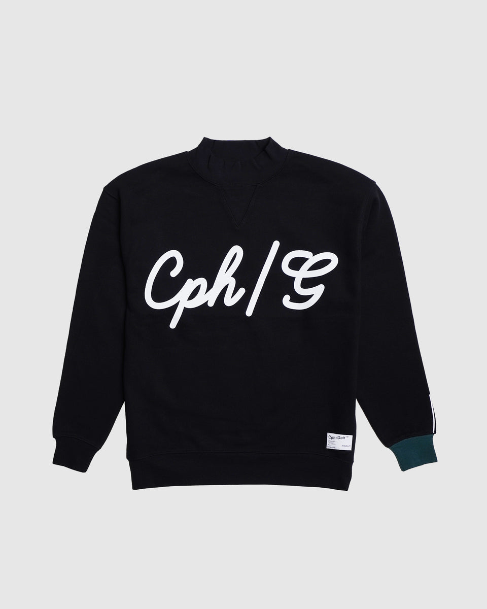 CAPTAINS HELM GOLF #BICOLOR MOCK SWEAT -BLACK- – Cph/Golf™︎
