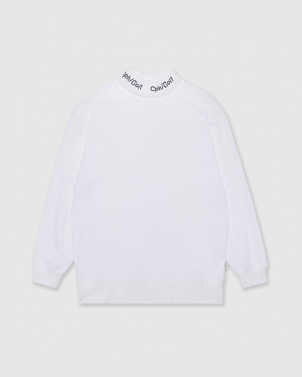 CPH/GOLF JACQUARD MOCK NECK LS TEE サイズL JACQUARD LOGO MOCK NECK LS TEE - WHITE - – Cph/Golf™︎