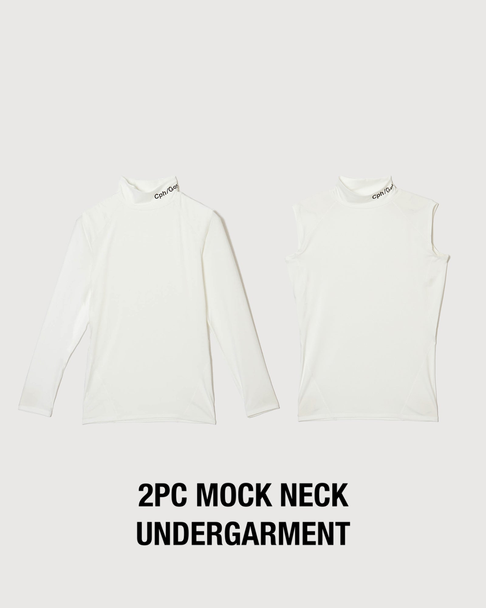 2PC MOCK NECK UNDERGARMENT - WHITE - – Cph/Golf™︎