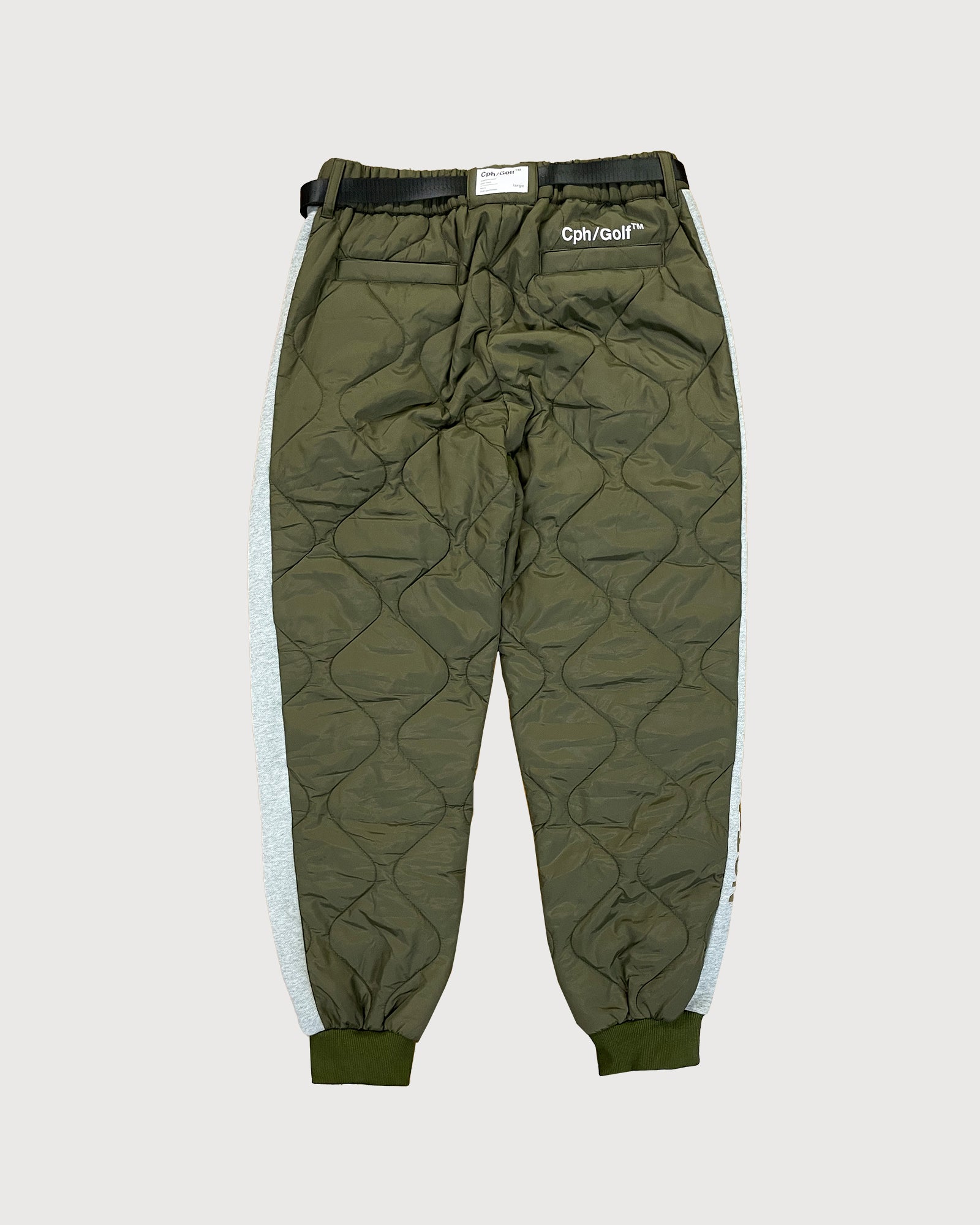 FRONT QUILTED ADJUSTABLE PANTS - GRAY×KHAKI - – Cph/Golf™︎