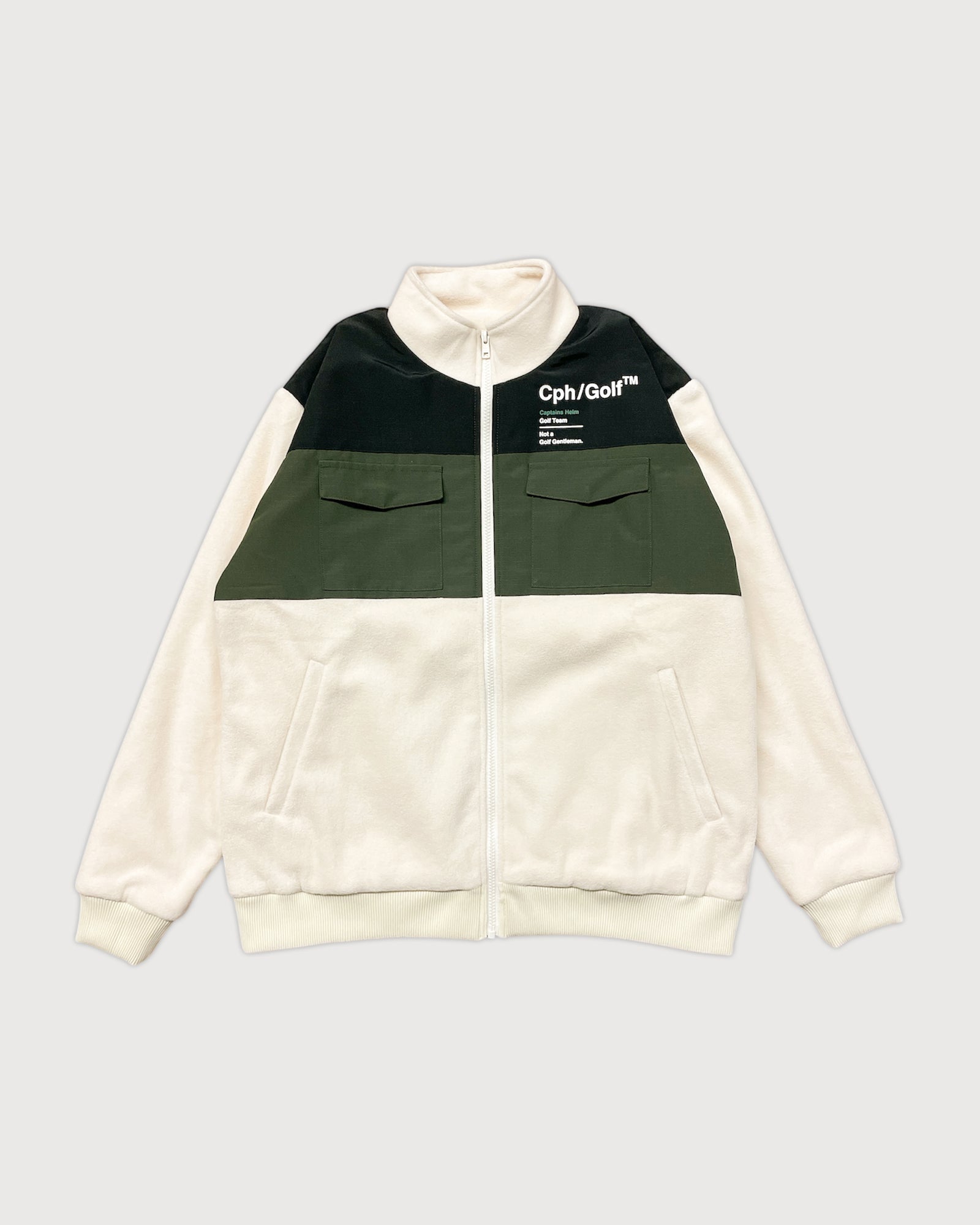Cph/Golf™ TEC FLEECE ZIP UP BLOUSON TEC FLEECE ZIP UP BLOUSON - CREAM - – Cph/Golf™︎