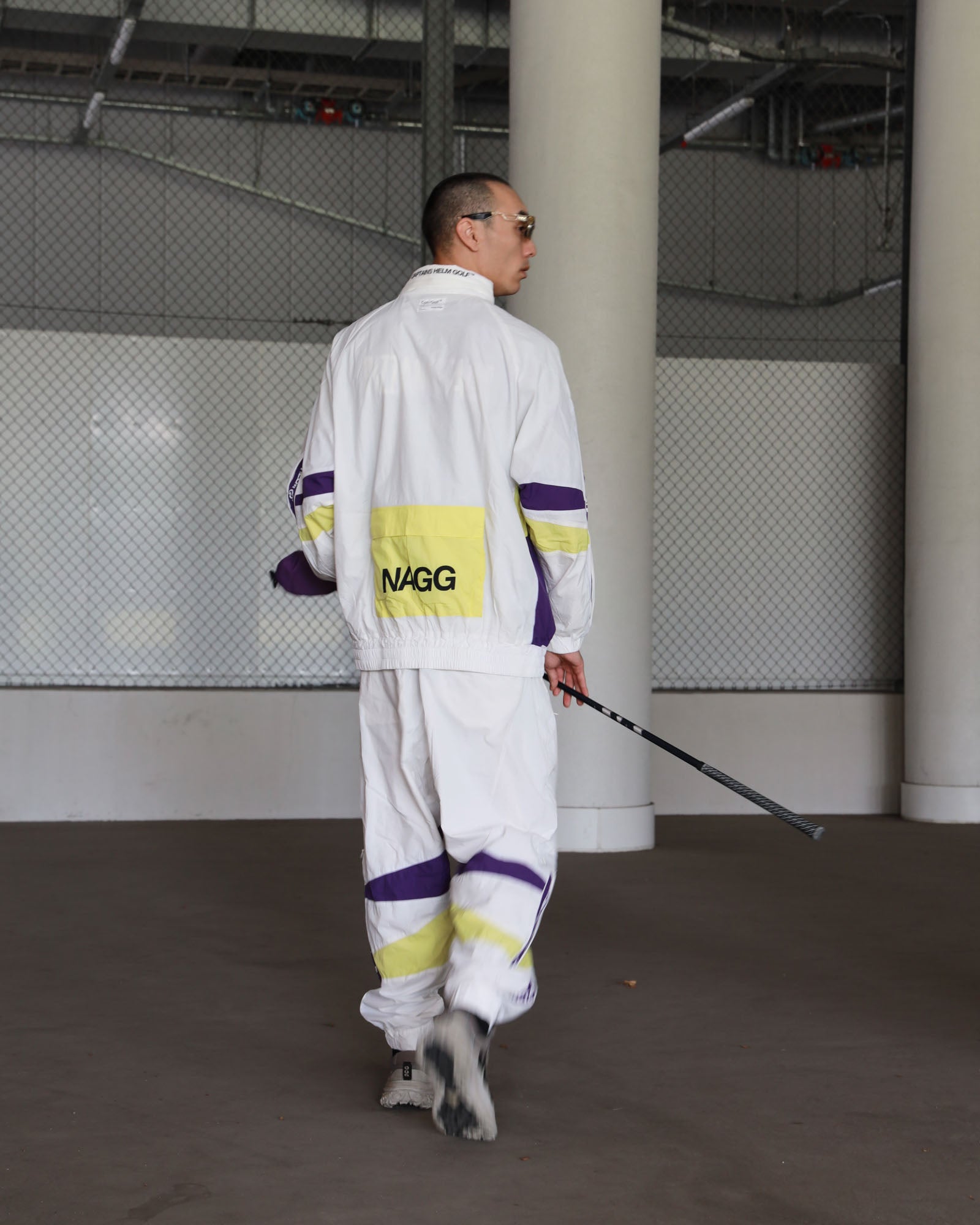 NAGG HOOD IN NYLON JACKET - WHITE - – Cph/Golf™︎