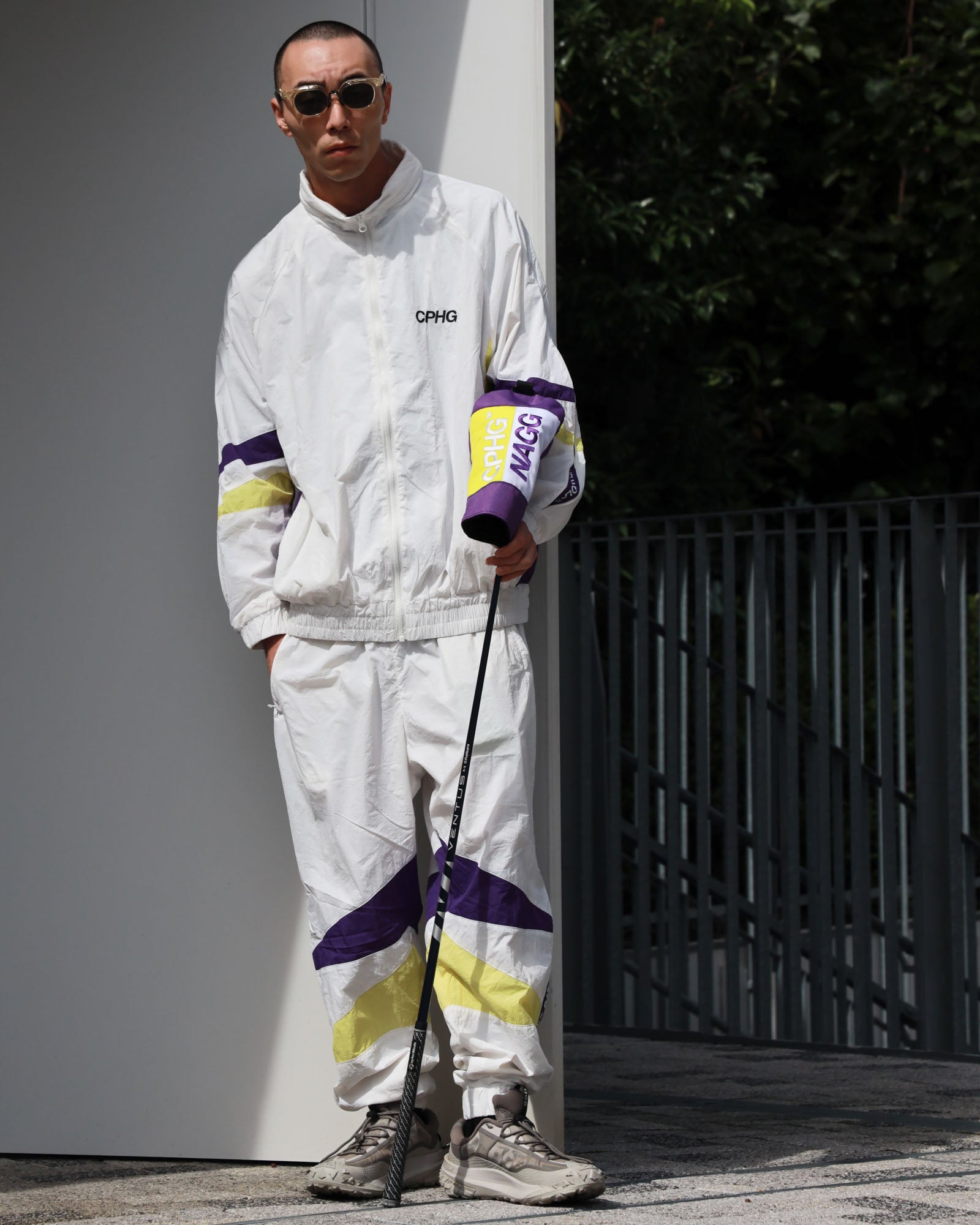 NAGG HOOD IN NYLON JACKET - WHITE - – Captains Helm Golf NAGG HOOD IN NYLON JACKET - WHITE - – Captains Helm Golf
