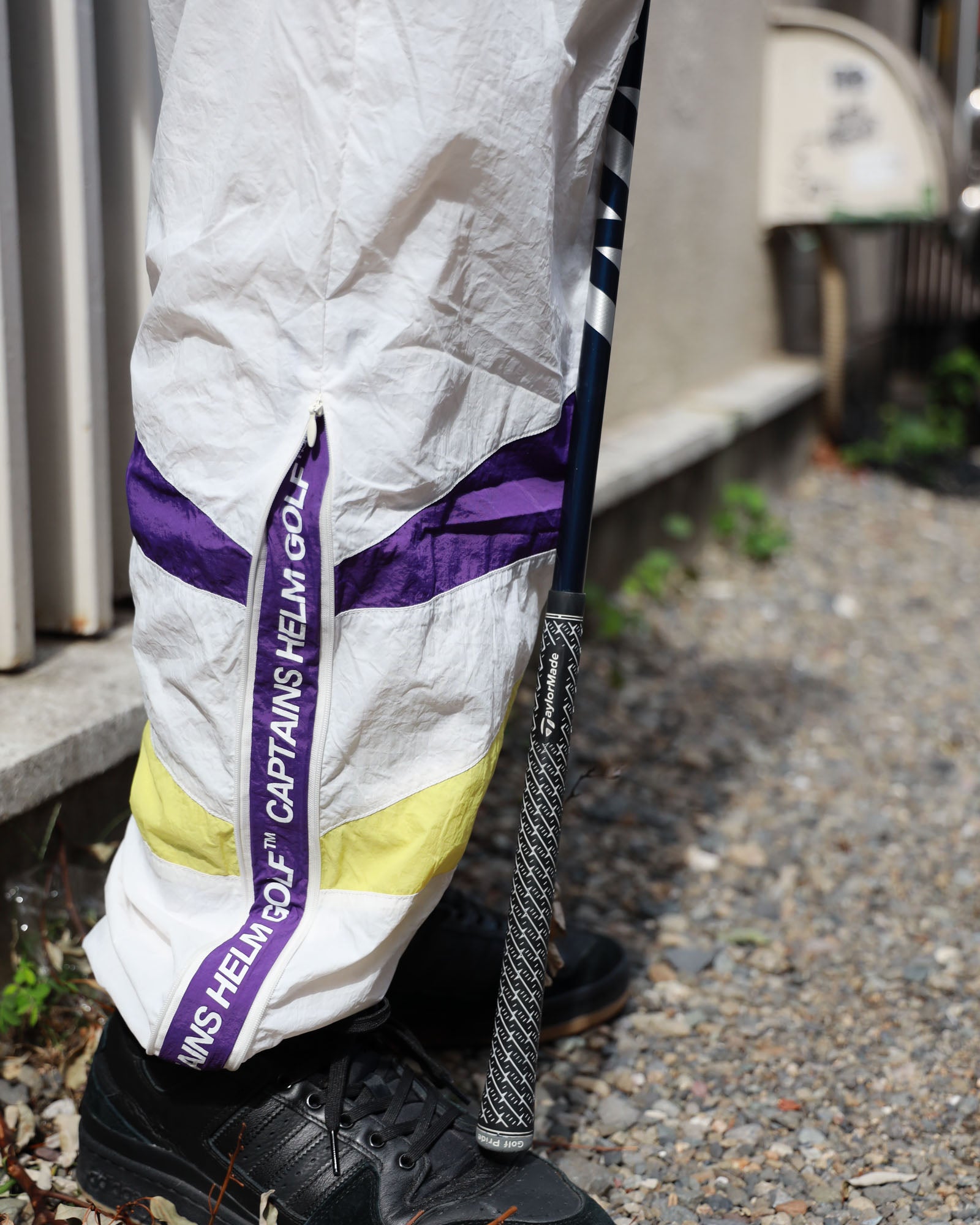 SIDE ZIPPER NYLON PANTS - WHITE - – Cph/Golf™︎