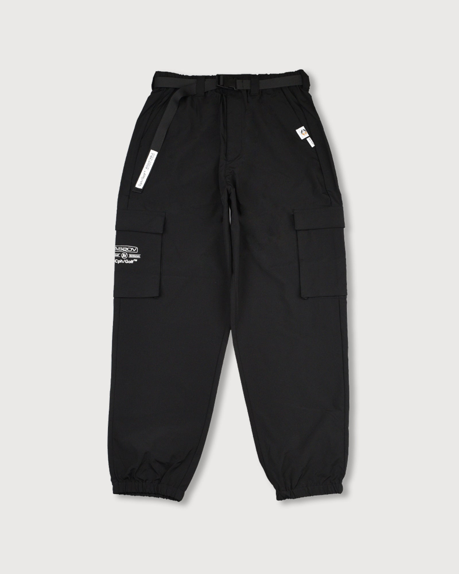 AS2OV × Cph/Golf™ #ADJUSTABLE CARGO PANTS - BLACK - – Cph