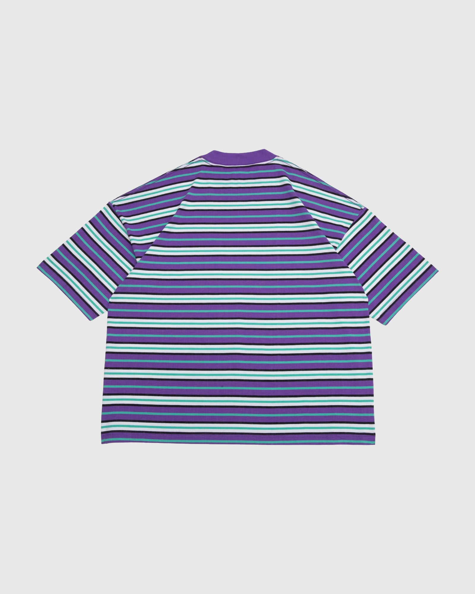 SHELTECH® × Cph/Golf™️ #MULTI BORDER MOCK NECK S/S TEE - PURPLE