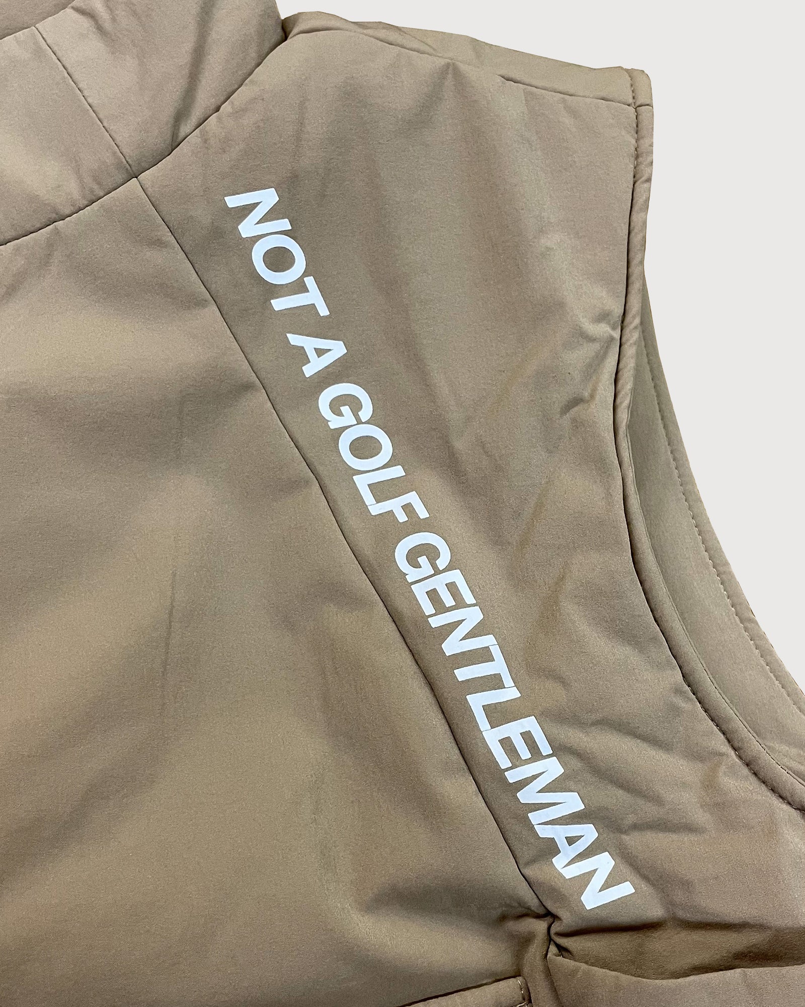 NAGG DIAGONAL ZIP PUFFER VEST - BEIGE - – Cph/Golf™︎