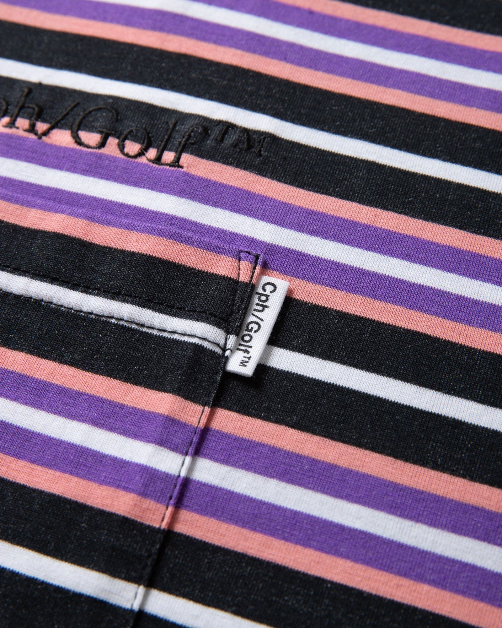 SHELTECH® × Cph/Golf™️ #MULTI BORDER MOCK NECK S/S TEE