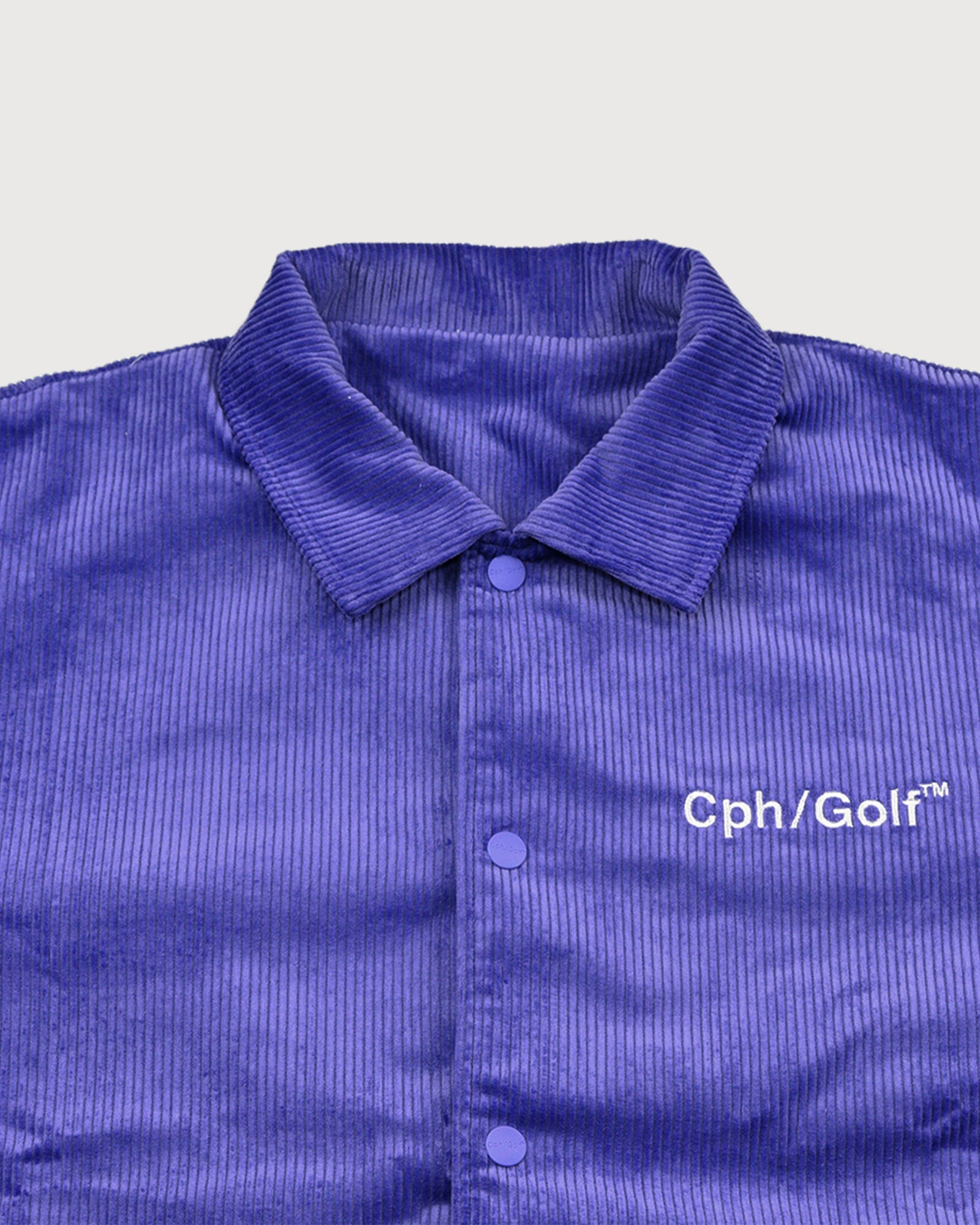 GENTLEMAN CORDUROY COACH JACKET - PURPLE - – Cph/Golf™︎