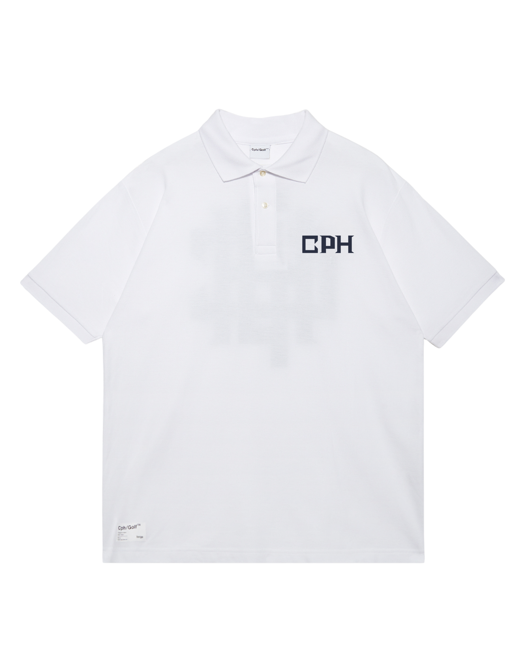 新品 Cph/Golf ゴルフ ポロシャツ 長袖 XL ホワイト グリーン ロゴ MEN POLO – タグ済み