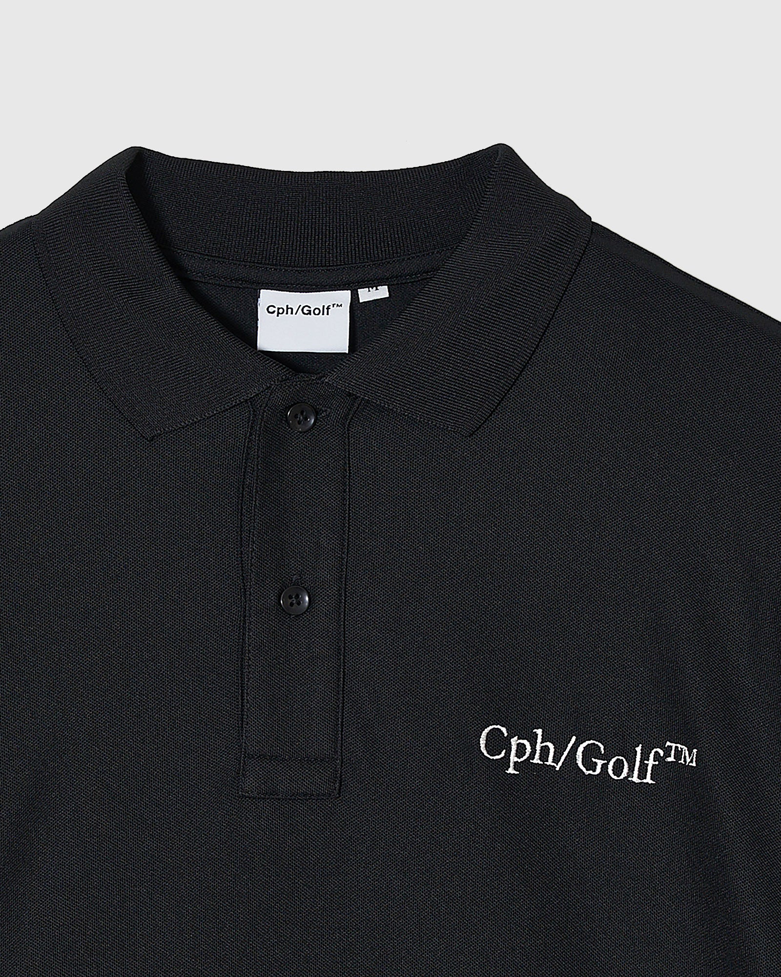 DIGNIFIED LOGO S/S POLO - BLACK - – Cph/Golf™︎