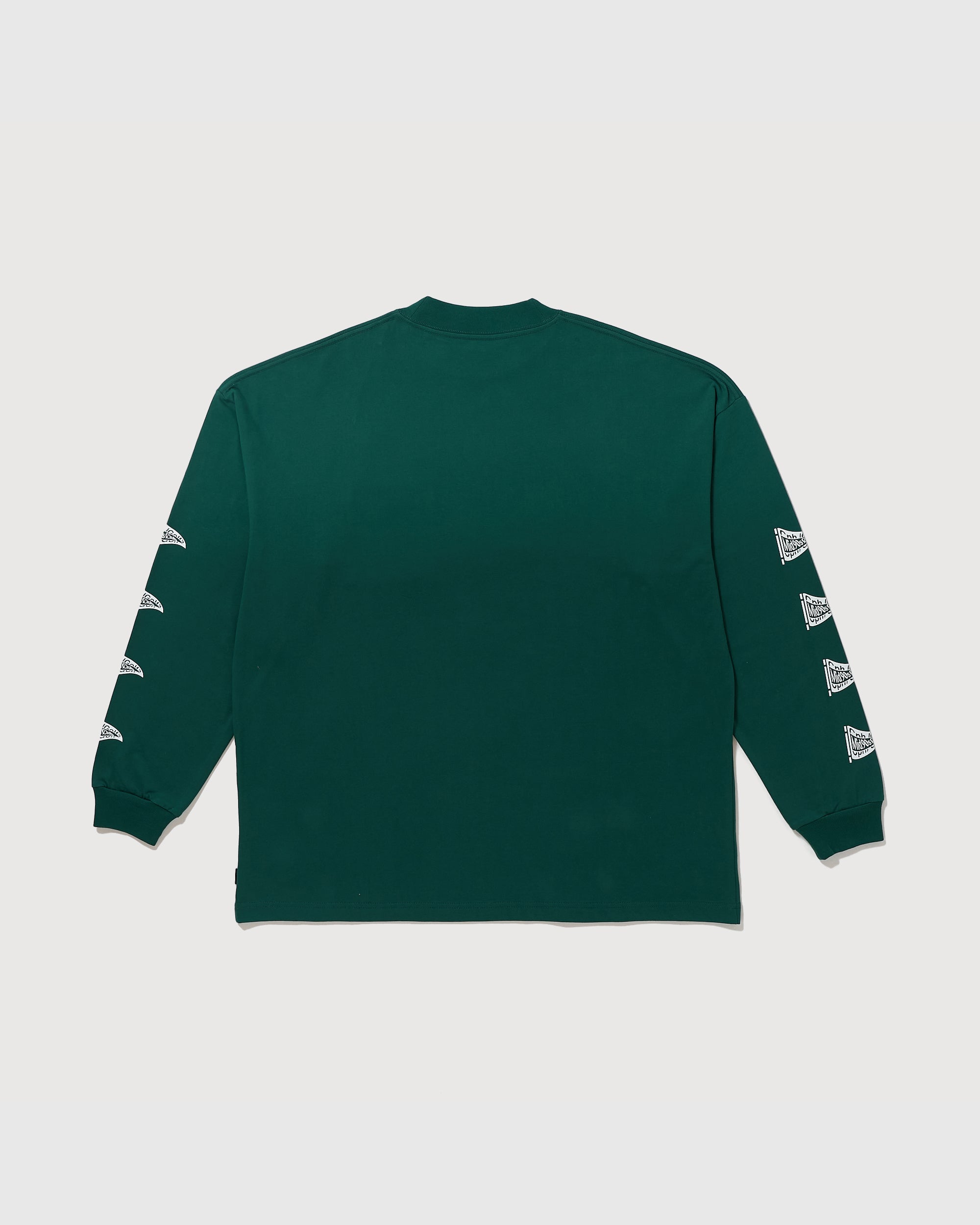 Mid90sClub × Cph/Golf™️ #SHELTECH MOCK NECK L/S TEE - GREEN -