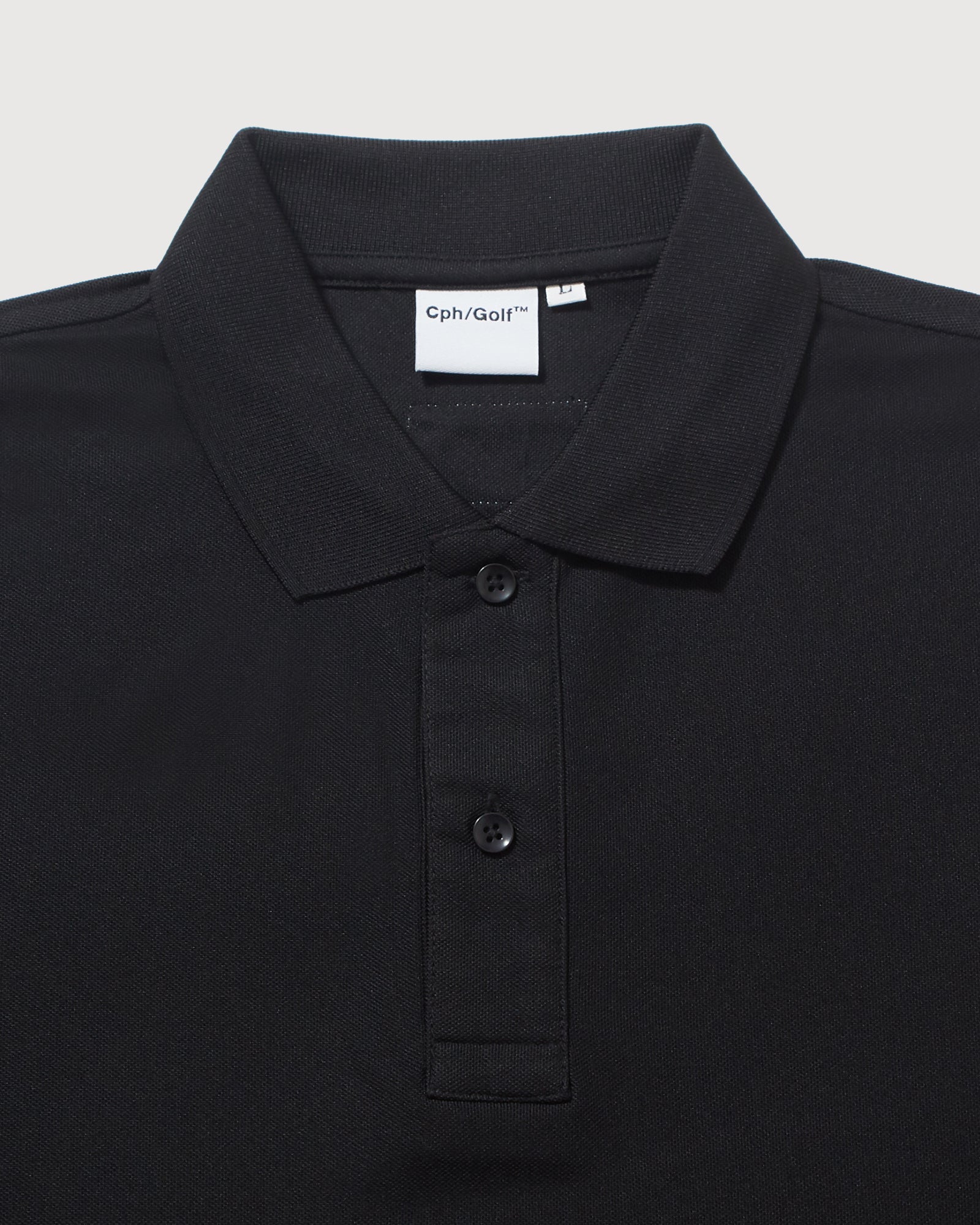 CPH LOGO BIG S/S POLO - BLACK - – Cph/Golf™︎