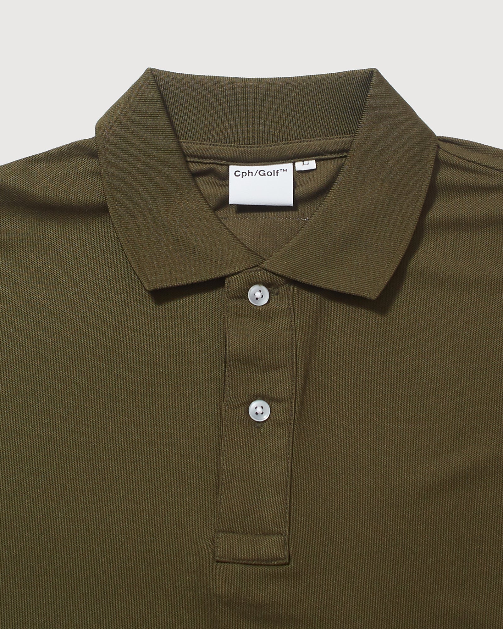 CPH LOGO BIG S/S POLO - OLIVE - – Cph/Golf™︎