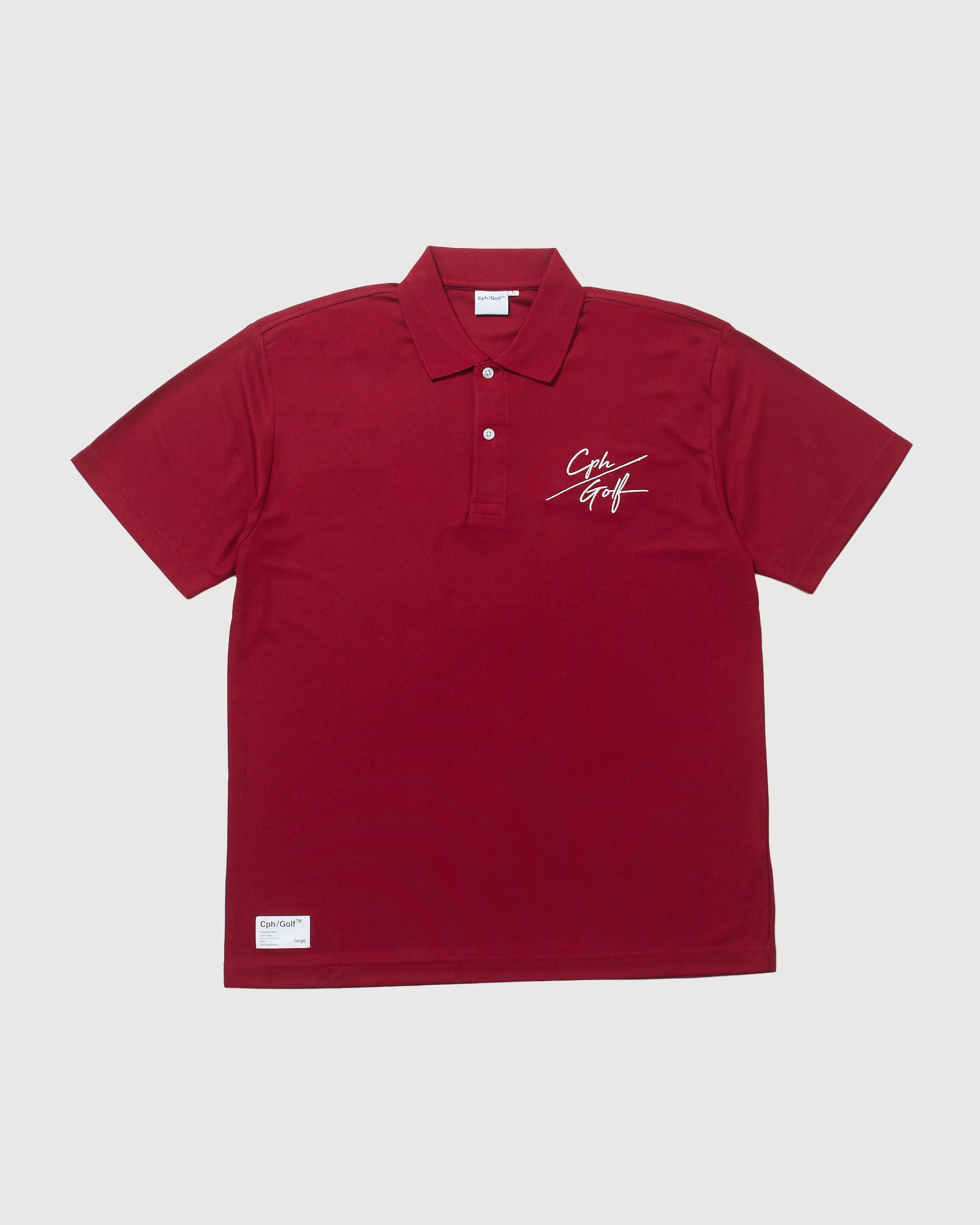 SLASH LOGO SUMMER DRY POLO - BURGUNDY - – Cph/Golf™︎