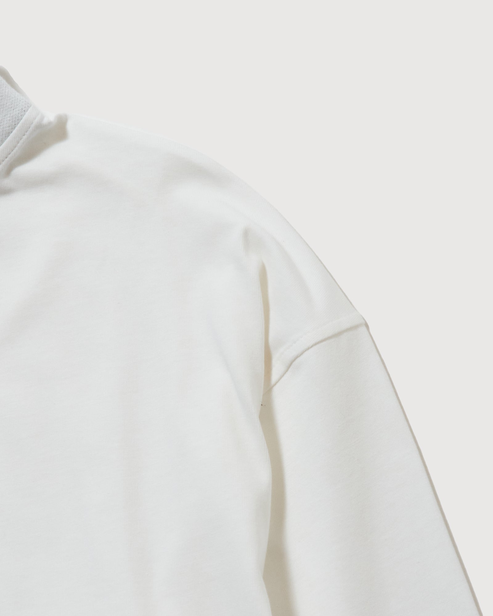 JACQUARD MOCK NECK LS TEE - WHITE - – Cph/Golf™︎