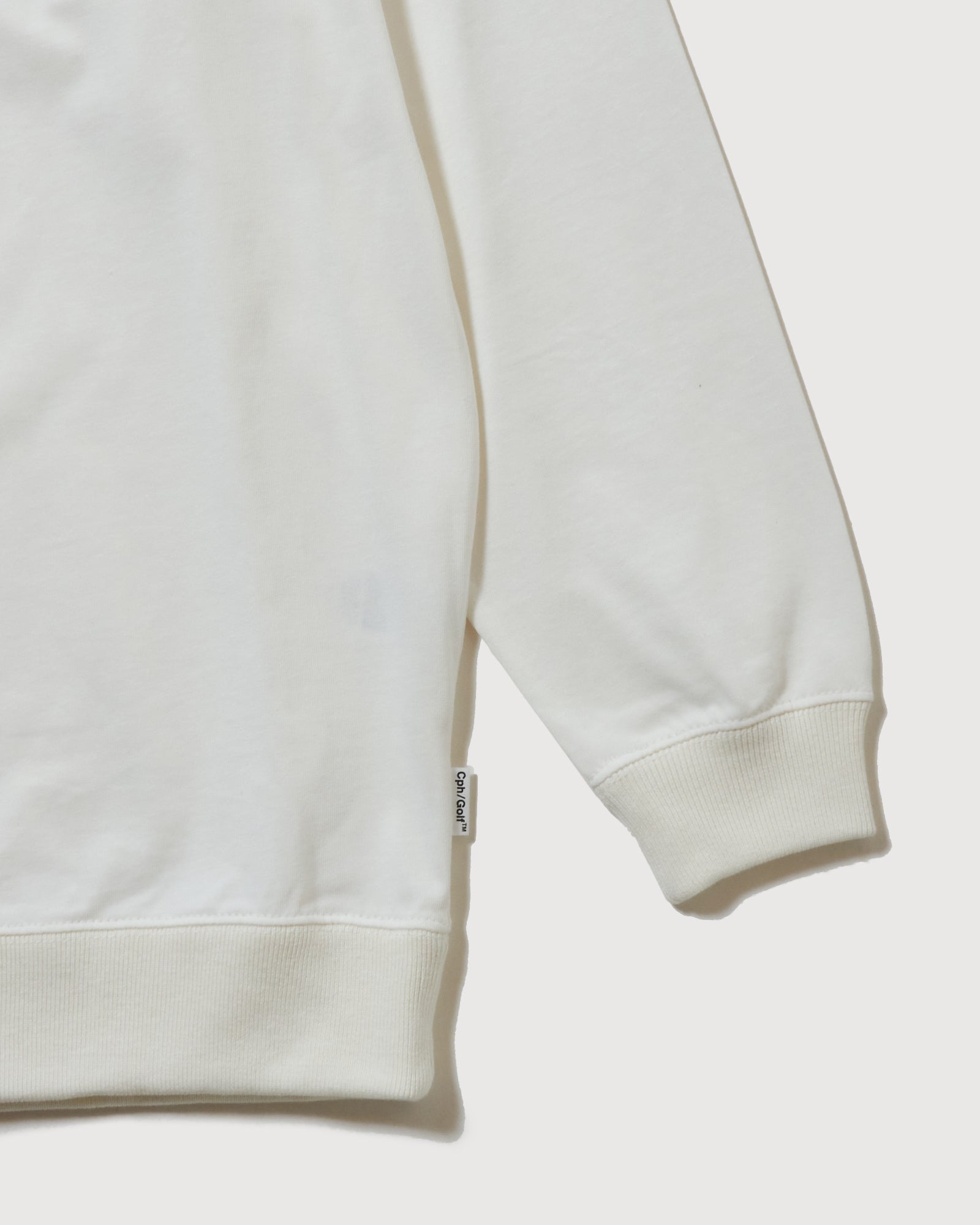 JACQUARD MOCK NECK LS TEE - WHITE - – Cph/Golf™︎