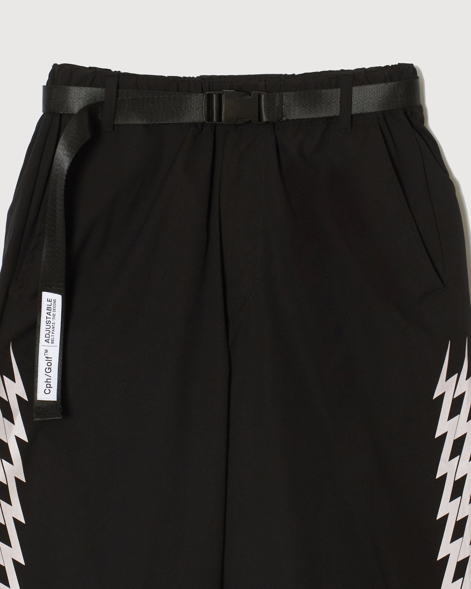 Cph/Golf THUNDER STRIPES ADJUSTABLE パンツ THUNDER STRIPES W-P ADJUSTABLE PANTS - BLACK - – Cph/Golf™︎