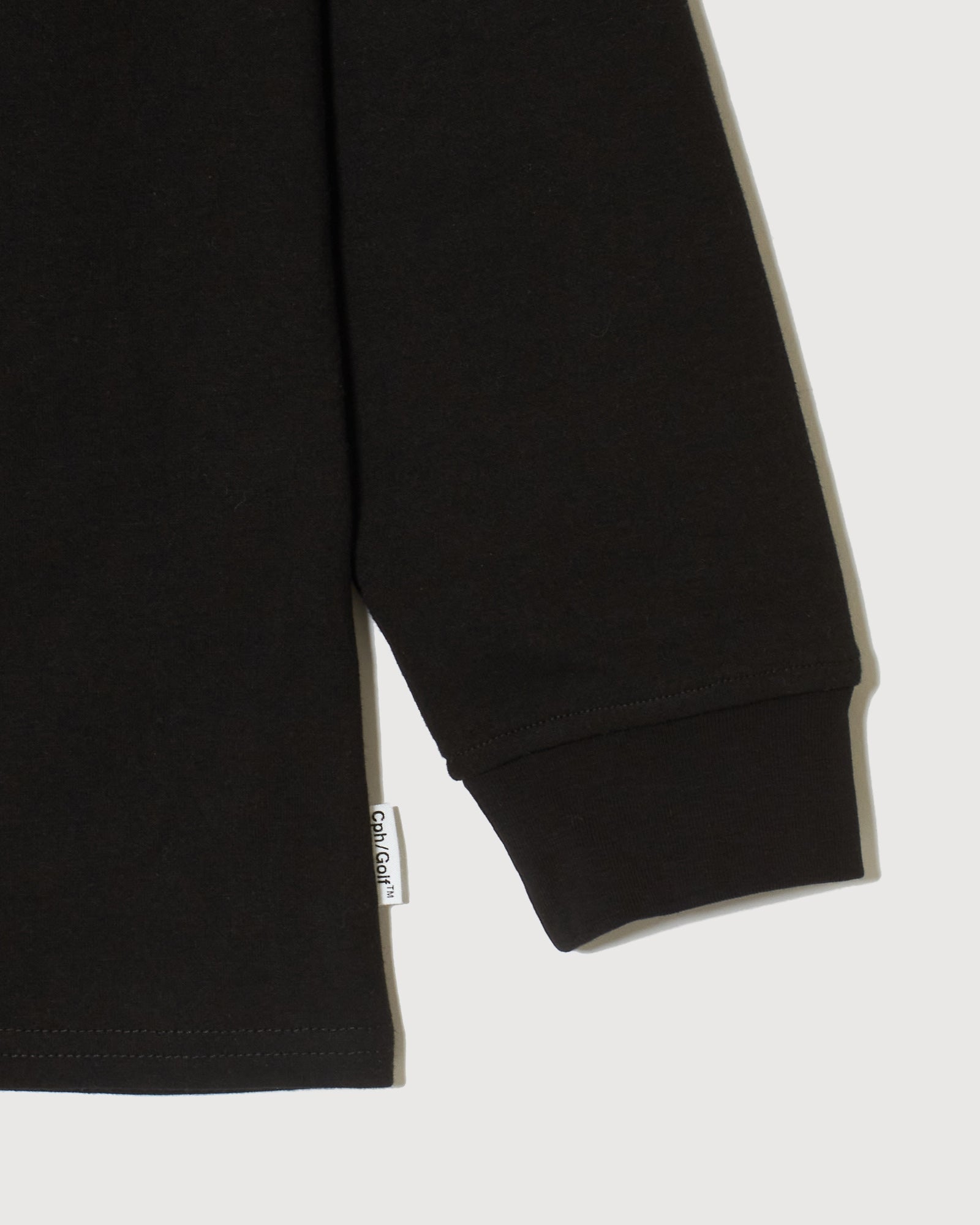 THUNDER STRIPES L/S MOCKNECK TEE - BLACK - – Cph/Golf™︎