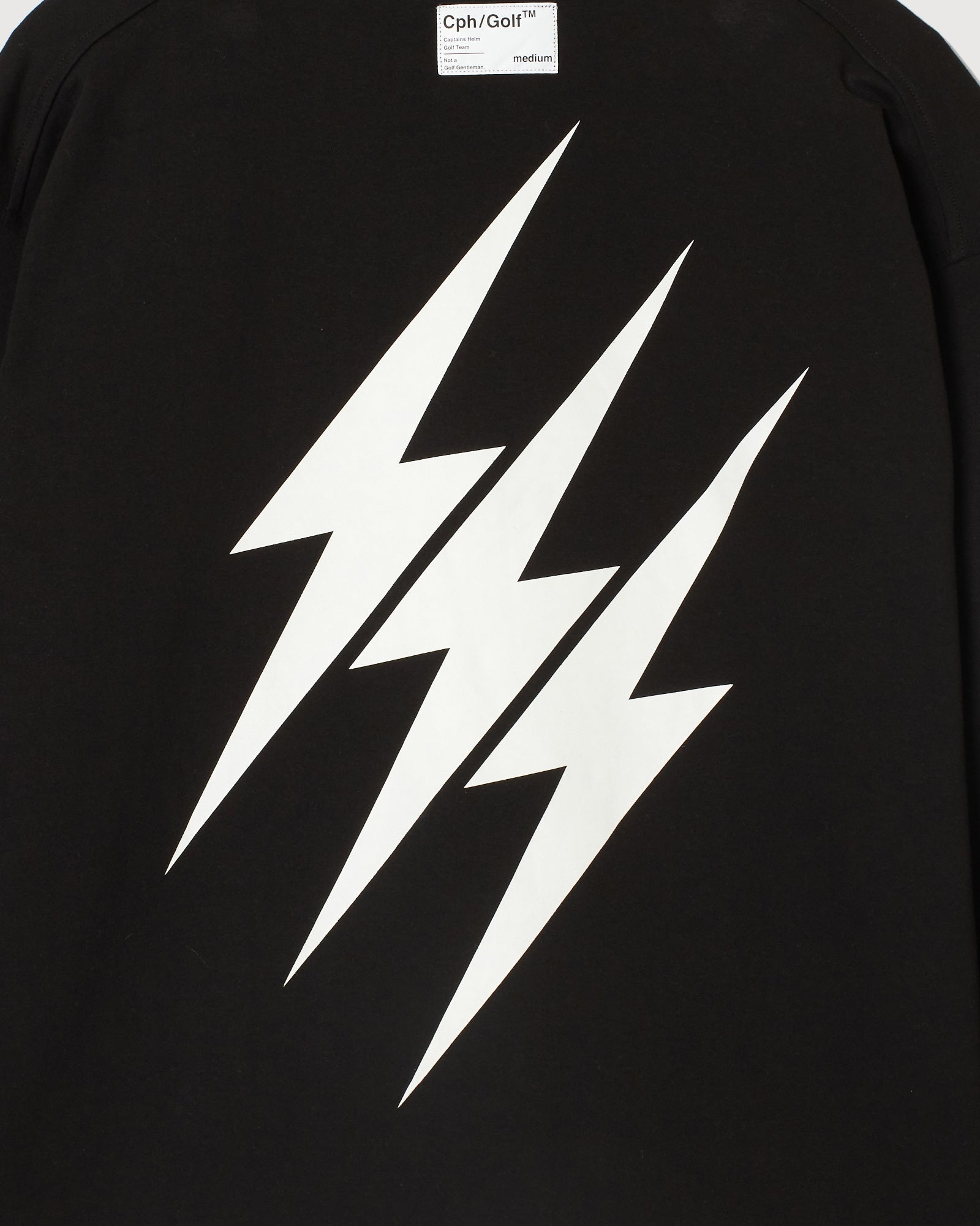 THUNDER STRIPES L/S MOCKNECK TEE - BLACK - – Cph/Golf™︎