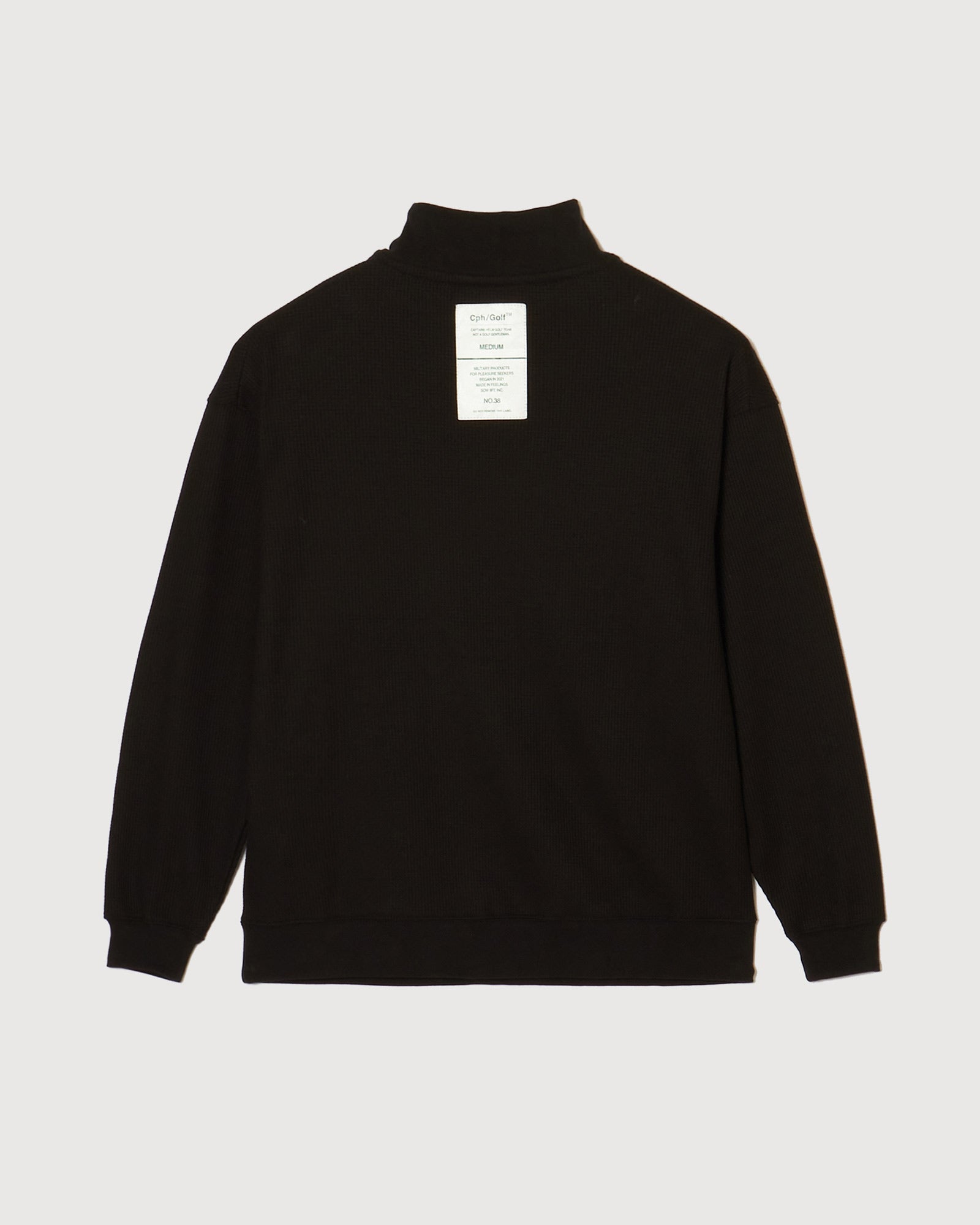 THERMAL MOCK NECK LS TEE - BLACK - – Cph/Golf™︎