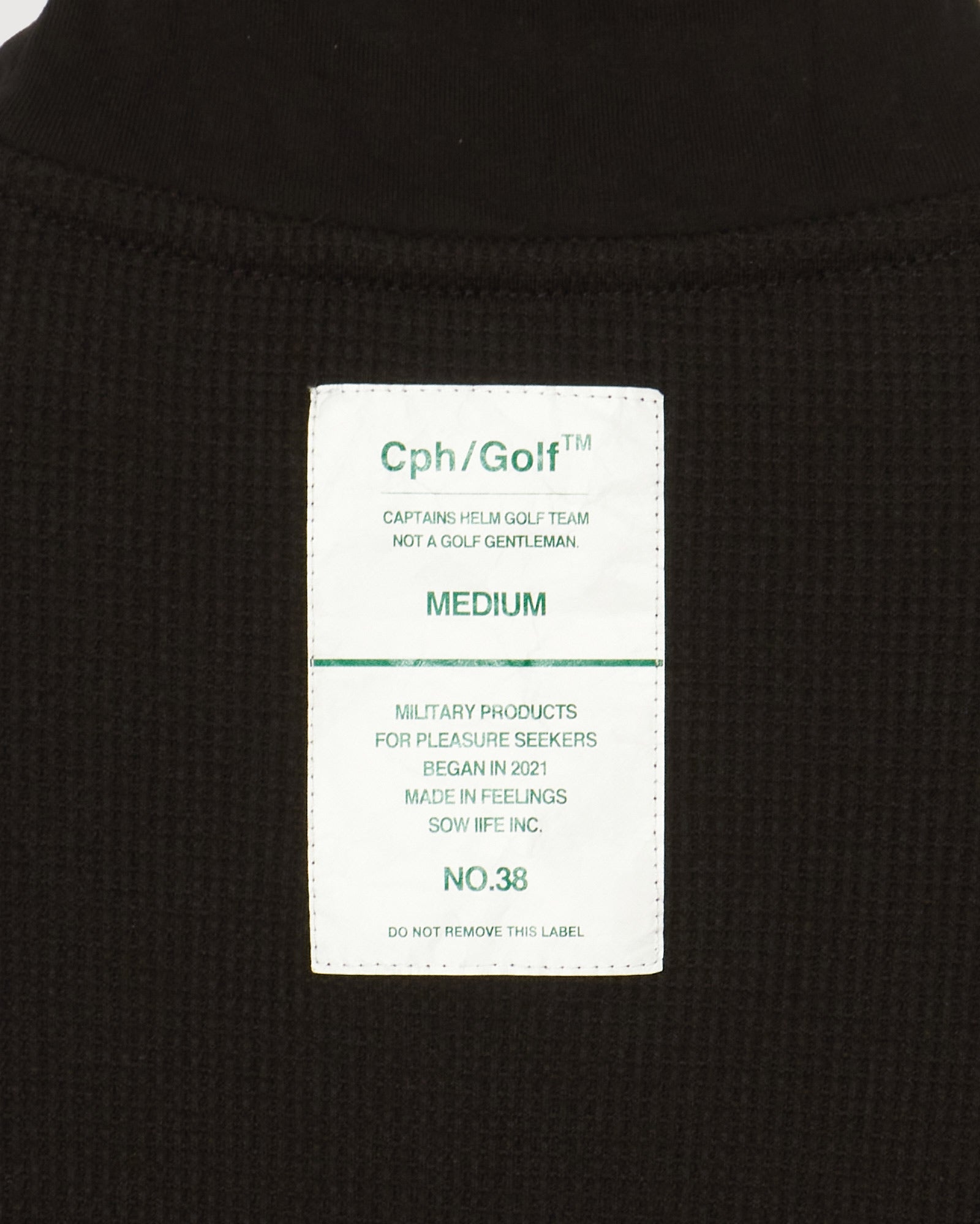 THERMAL MOCK NECK LS TEE - BLACK - – Cph/Golf™︎