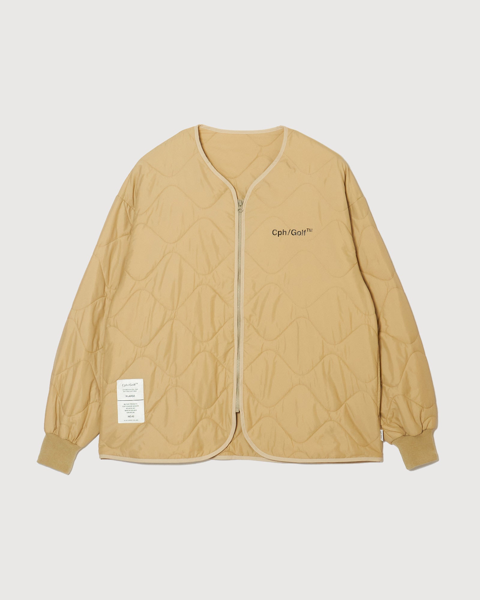 Cph/Golf™ ベージュジャケット Cph/Golf™ LOGO NO COLLAR JACKET BEIGE