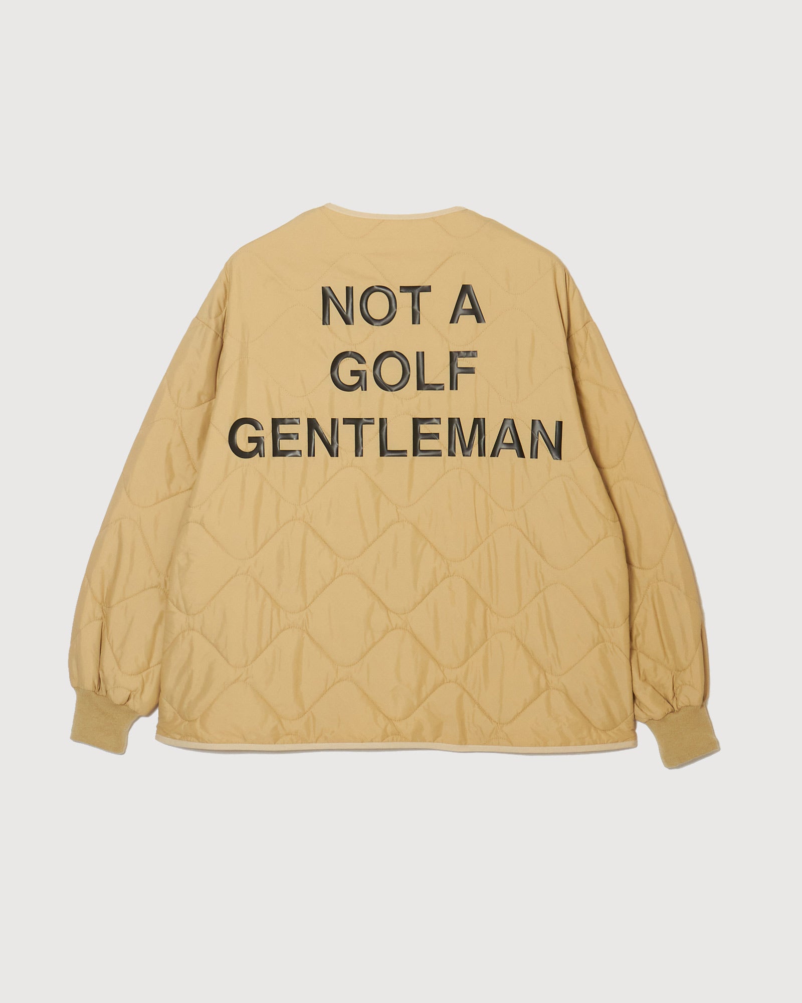 QUILTING NO-COLLAR JACKET - BEIGE - – Cph/Golf™︎