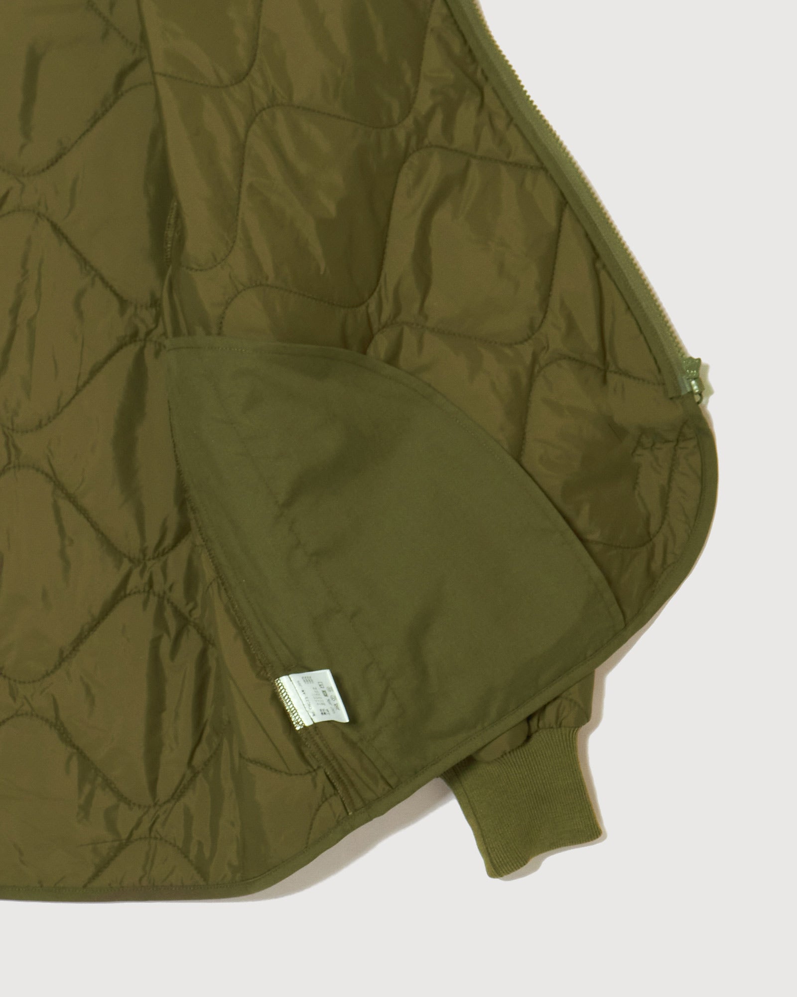 QUILTING NO-COLLAR JACKET - KHAKI - – Cph/Golf™︎