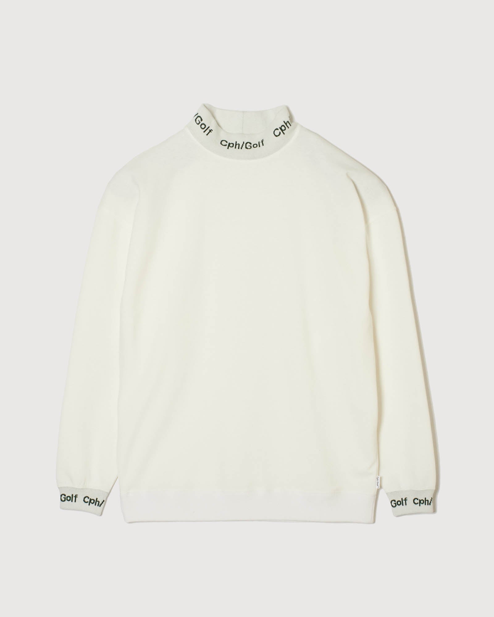 キャプテンズヘルムゴルフ JACQUARD MOCK NECK LS TEE JACQUARD MOCK NECK LS TEE - BLACK - – Cph/Golf™︎