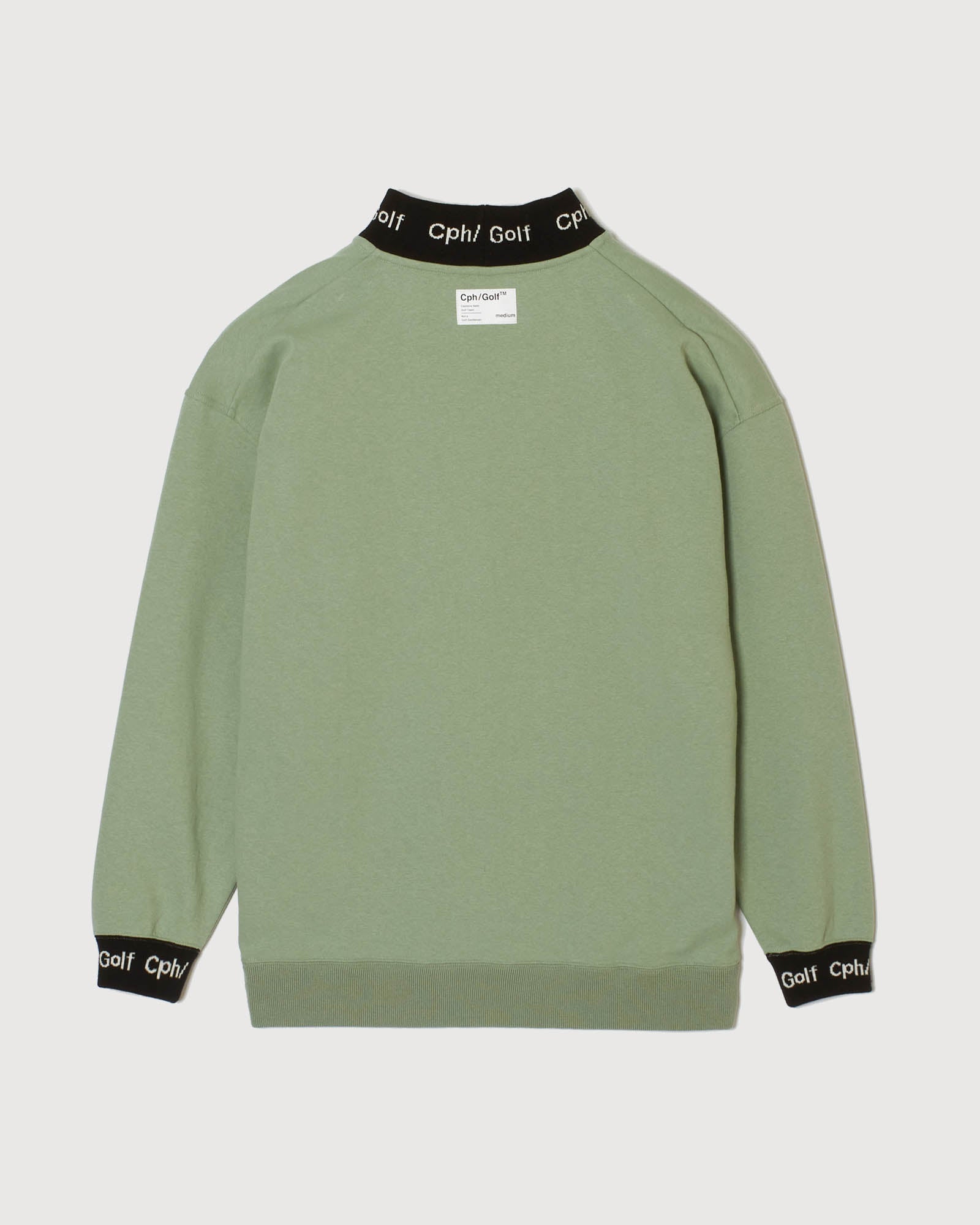 Captains Helm Golf Jacquard Mock Neck 出歩か Ls Tee