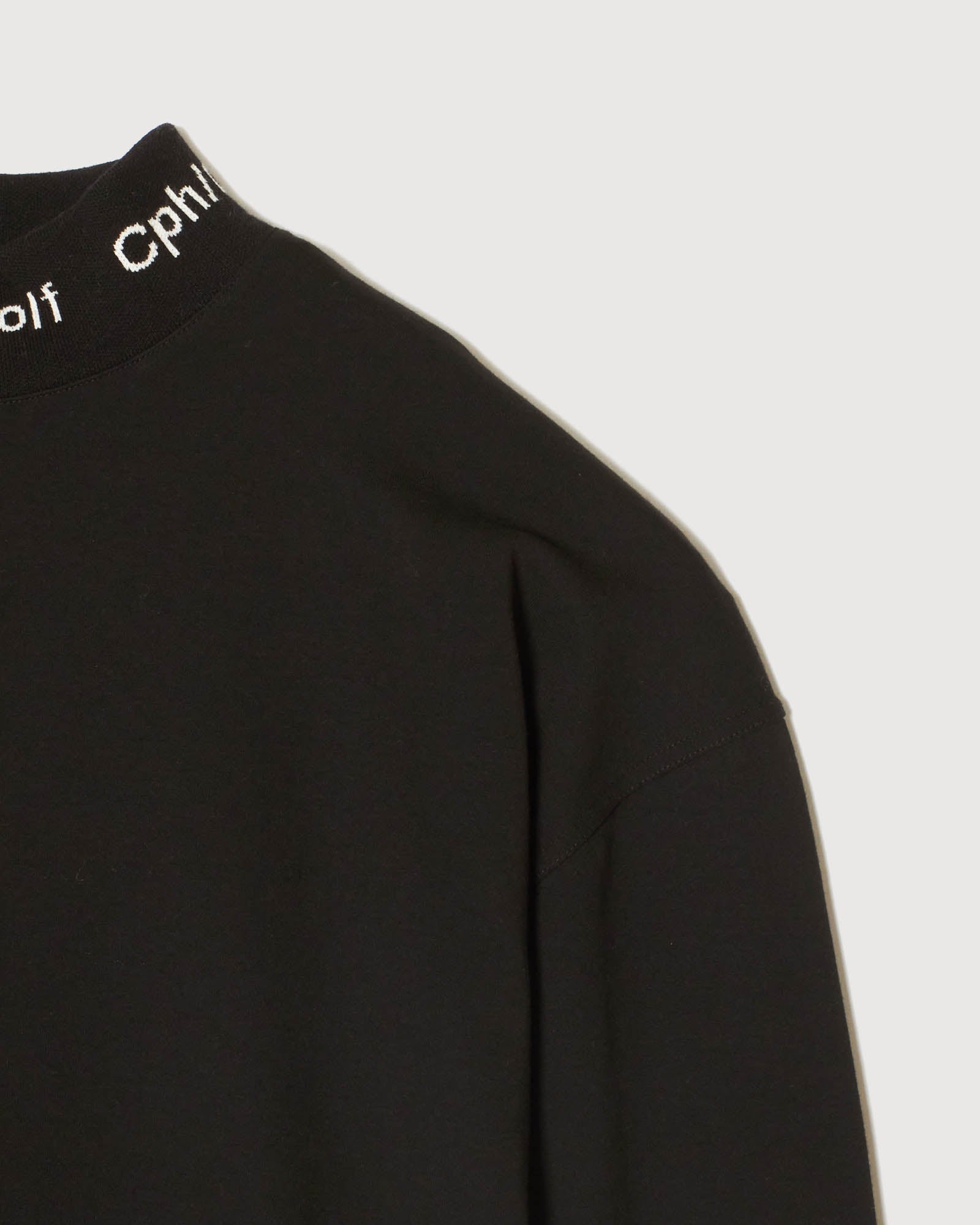 レディースウェア JACQUARD MOCK NECK LS TEE - BLACK - JACQUARD MOCK NECK LS TEE - BLACK - – Cph/Golf™︎