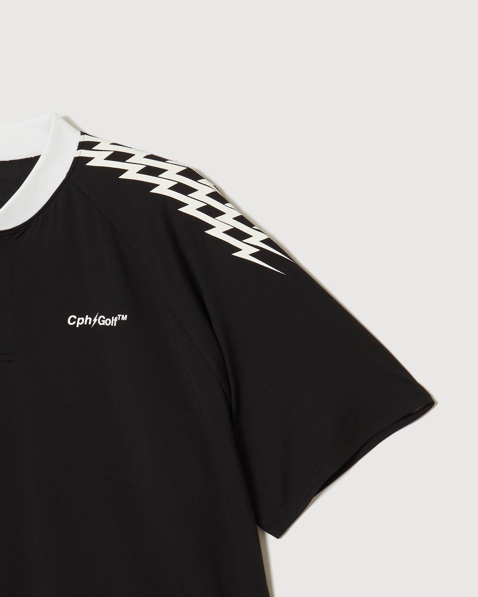 THUNDER STRIPES HENRY POLO - BLACK - – Cph/Golf™︎