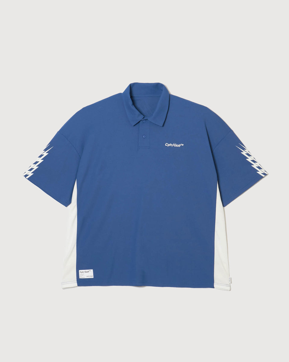 THUNDER STRIPES POLO - BLUE - – Cph/Golf™︎