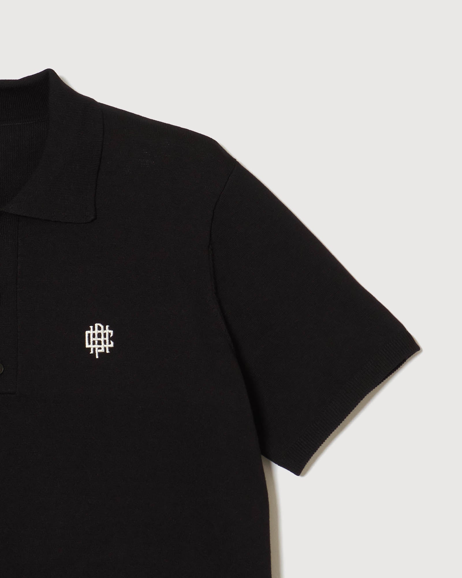 WOMENS】#OVERLAP LOGO JAQUARD KNIT POLO - BLACK - – Cph/Golf™︎